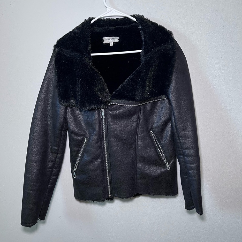 Black Faux Fur Lined Jacket